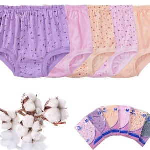 HighWaist Ladies Cotton Panties Plus Sizes5Pcs $24.98