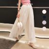 Glazed Ice Silk FloorLength WideLeg Culottes