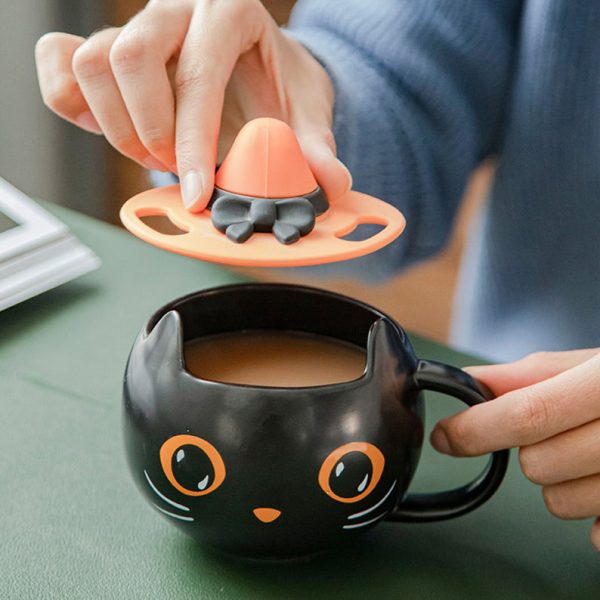 Pumpkin Covered Spoon Couple Mug