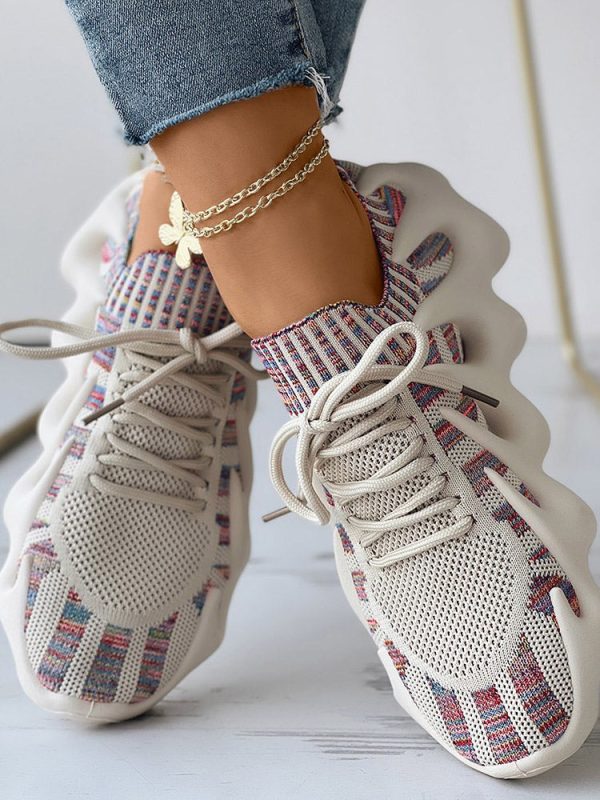 LaceUp Knit Breathable Sneakers