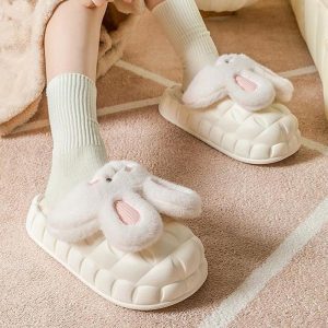 Fuzzy Women Detachable Washable Slippers