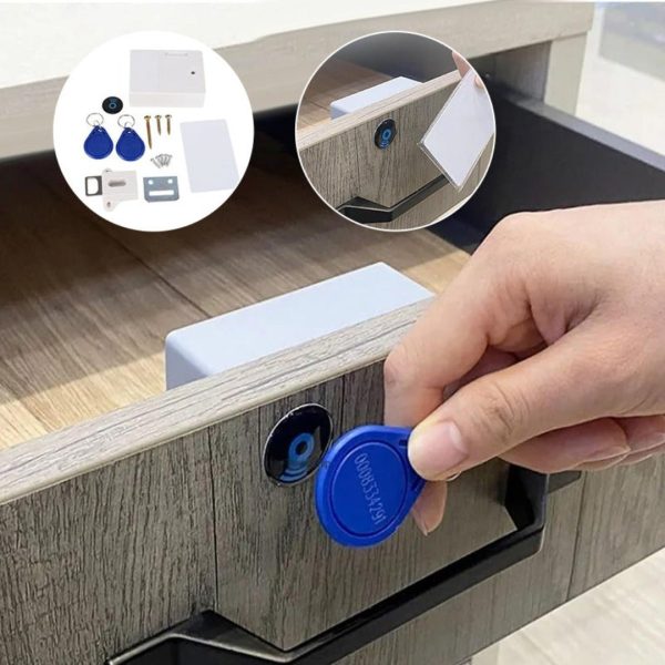 Electronic Lock - Wooden Drawer Cabinet