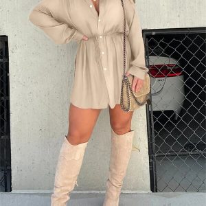 Solid Color Long Sleeve Shirt Bodysuit2