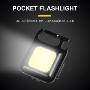 Rechargeable Emergency Light Keychain Portable Work