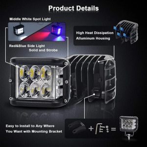 3.75” Dual Side Shooter Dual Color Strobe