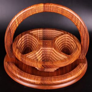 Wood Carving Fruit Plate