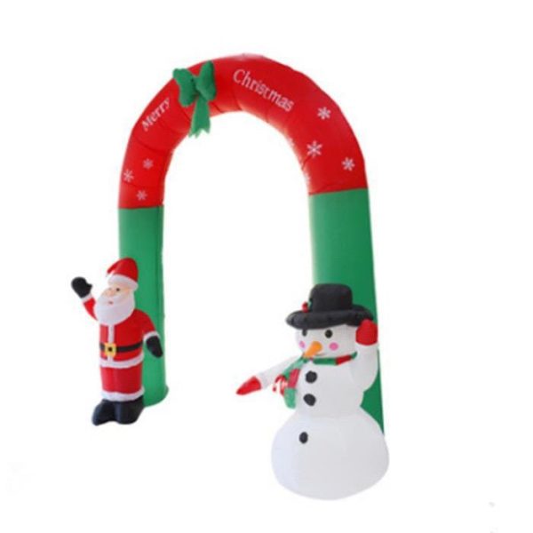 Giant Arch Santa Claus Snowman Inflatable Garden Yard Archway Christmas Ornaments