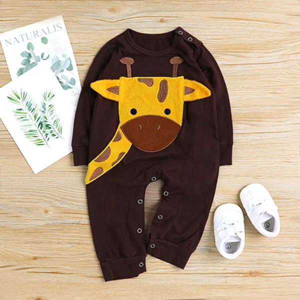 Giraffe Long Sleeved Cut Onesie