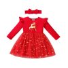 Girl'S Christmas Clothes Floral Dress Baby