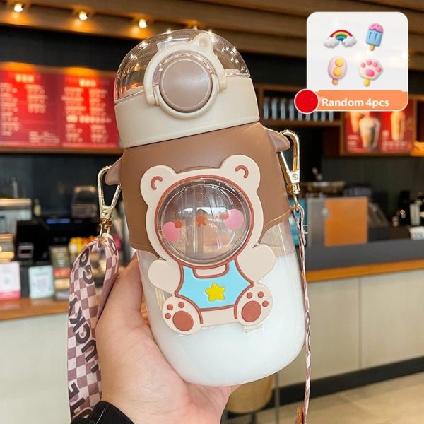 High Temperature Plastic Cute Small Straw Drink Bottle