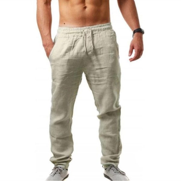 Hip Hop Breathable Cotton Linen Loose Casual Sports Pants