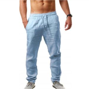 Hip Hop Breathable Cotton Linen Loose Casual Sports Pants