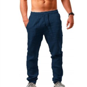 Hip Hop Breathable Cotton Linen Loose Casual Sports Pants