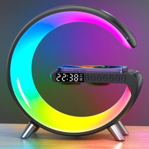 Intelligent Atmosphere Lamp Bluetooth Speaker Wireless Charger Bedside Lamp Sunrise Wake-Up Lamp Alarm Clock