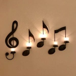 Candlestick With Musical Notes