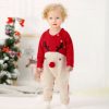 Knitted Cartoon Fawn Christmas Romper