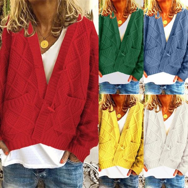 Ladies Personality Knit Sweater Loose Cardigan Jacket