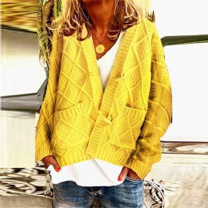 Ladies Personality Knit Sweater Loose Cardigan Jacket