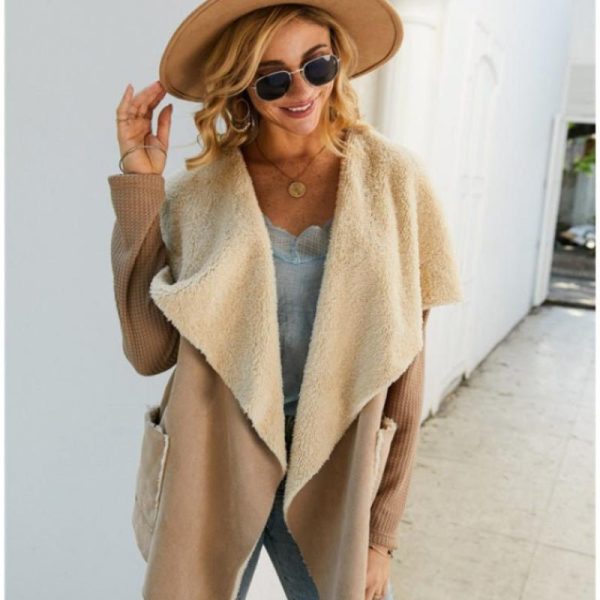 Lapel Coats Faux Fur Woman Dust Coat Short Jacket