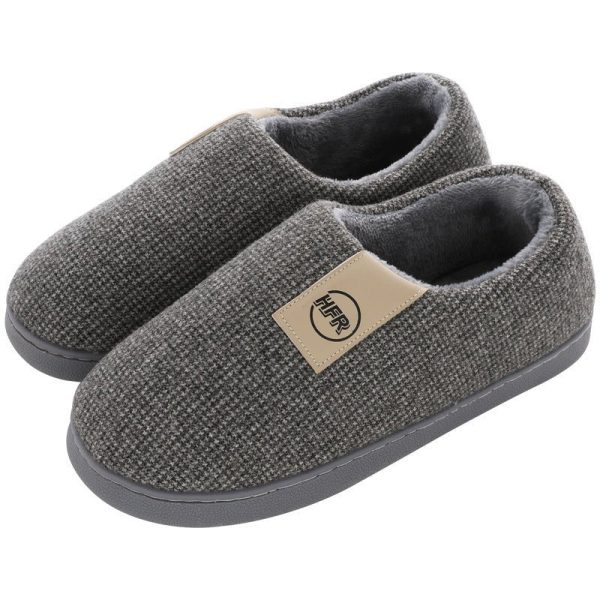 Large Size Men'S Cotton Slippers Indoor Warm