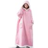 Lazy Blanket Hooded Flannel Tv Blanket Lazy Clothes Pajamas Sweater