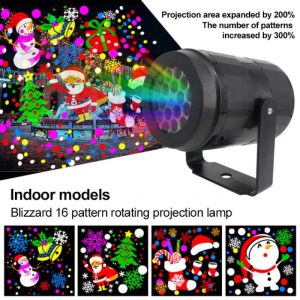 Led Christmas Snow Lights Projector Christmas Lamp