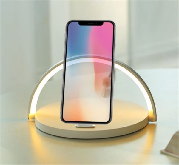 Led Rainbow Light Mobile Phone Holder Wireless Charger