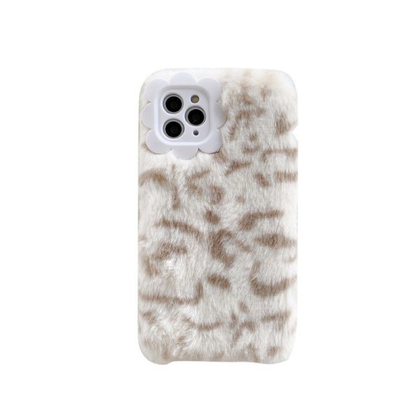 Leopard Print Plush Mobile Phone Case For Iphone