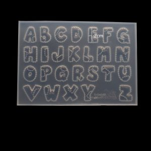 Letter Mending Shape Crystal Mirror Epoxy Mould Cookie Press