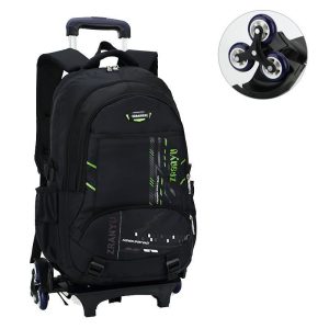 Lightweight Three Wheeled Children'S Trolley School Bag