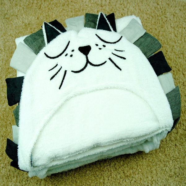 Lion King, Cute Cat Shaped Baby Bath Towel