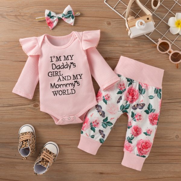 Long Sleeve Romper Belly Protective Pants With Hairband