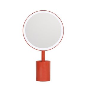 Makeup Mirror With Lights Brush Holder