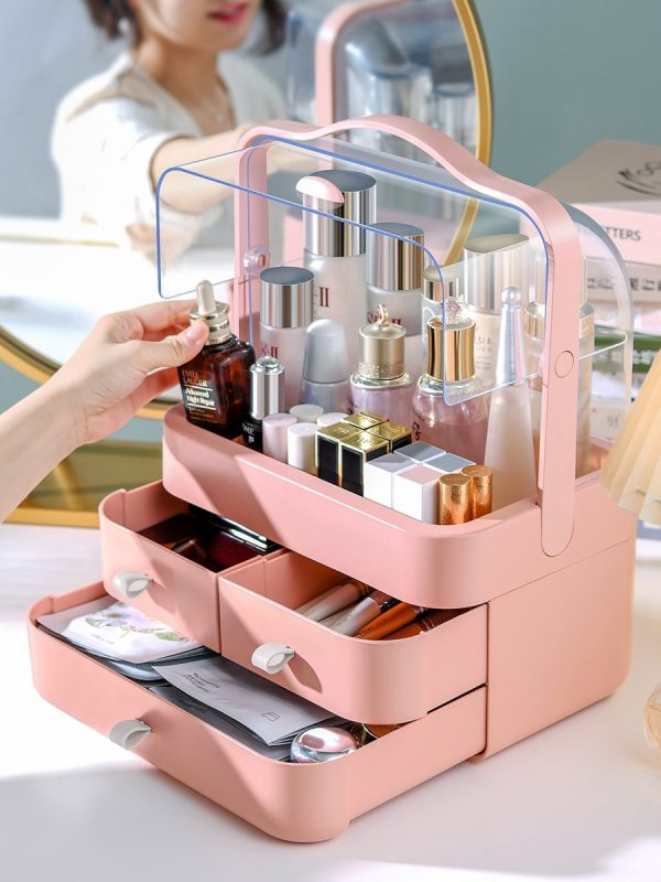 Makeup Storage Desktop Dustproof Lipstick Makeup Brush Finishing Box Dressing Table