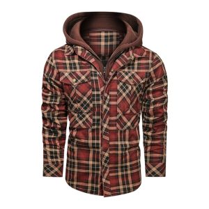 Men Warm Jacket Fleece Detachable Hoodies Jackets Slim Fit