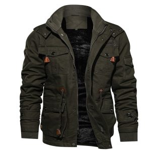 Men Winter Fleece Jacket Warm Hooded Coat Thermal Thick Male Military Jacket