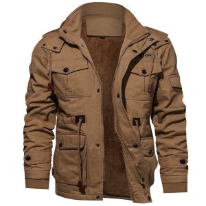 Men Winter Fleece Jacket Warm Hooded Coat Thermal Thick Male Military Jacket