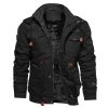 Men Winter Fleece Jacket Warm Hooded Coat Thermal Thick Male Military Jacket