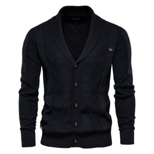 Men'S Cardigan Sweater Padded Sweater Trend