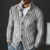 Men'S Casual Single-Breasted Knitted Sweater