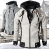 Men'S High-Necked Hooded Jacket