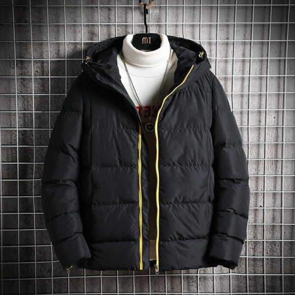 Men'S Loose Hooded Cotton Jacket