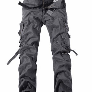 Men'S Multi-Pocket Cargo Pants Washed Cargo Pants