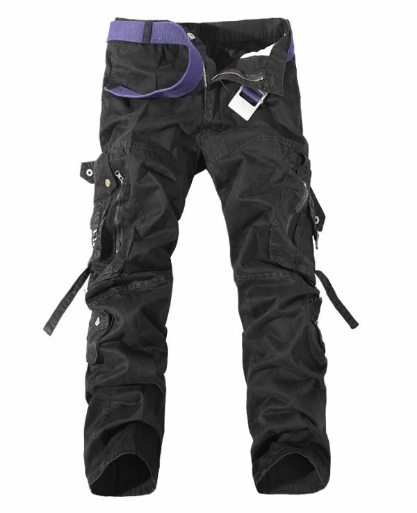 Men'S Multi-Pocket Cargo Pants Washed Cargo Pants