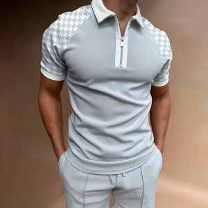 Men'S Polo Shirt Printed Short Sleeve T-Shirt Top