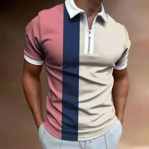 Men'S Polo Shirt Printed Short Sleeve T-Shirt Top