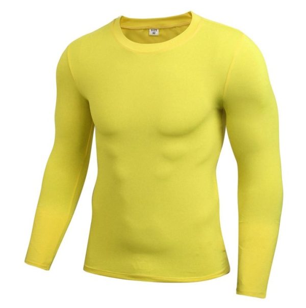 Men'S Solid Quick-Drying Fitness Tight T-Shirt