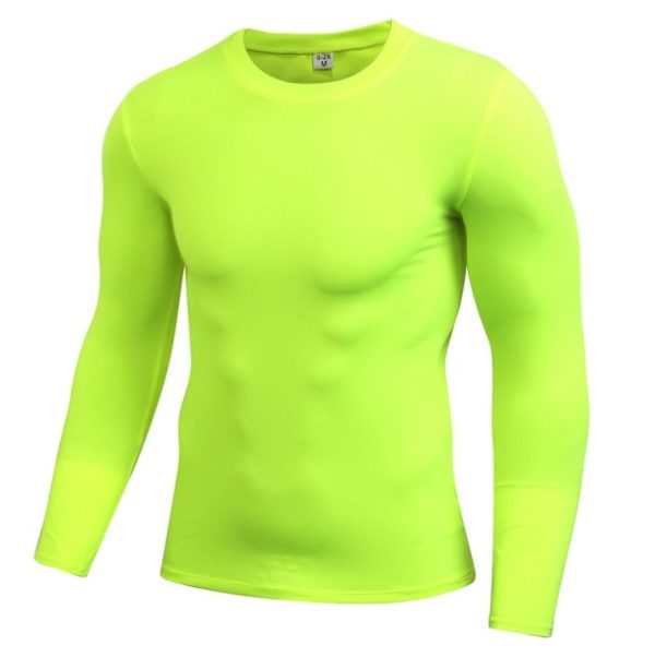 Men'S Solid Quick-Drying Fitness Tight T-Shirt