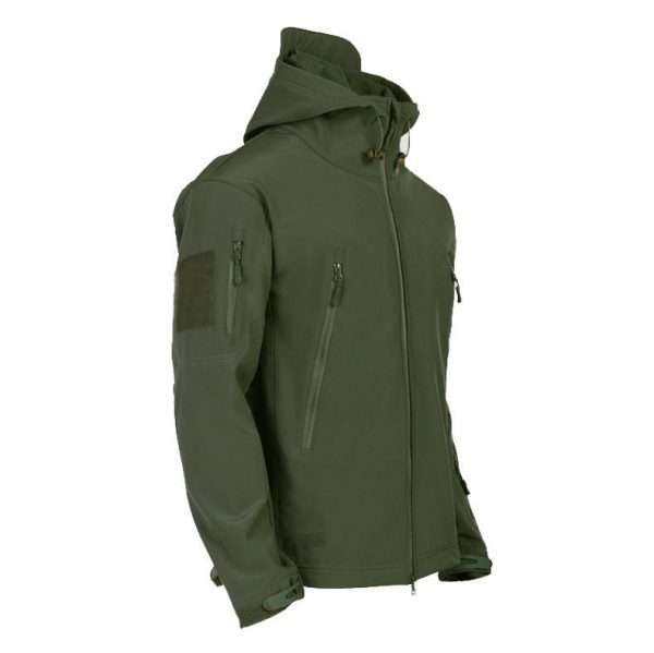 Men'S Tactical Jacket Warm Collar Scratch Resistant Design Comfortable