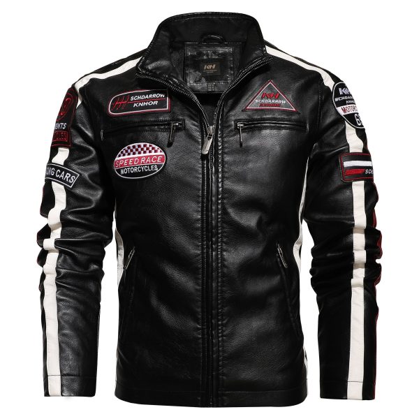 Men'S Vintage Motorcycle Leather Street Motorcycle Racing Suit